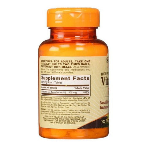 Sundown Naturals, High Potency Vitamin C, 500 mg, 50 tabs Sundown Naturals