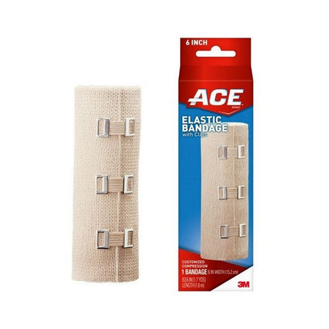Ace, Elastic Bandage With Clips 6 Inch, 1 Each Ace