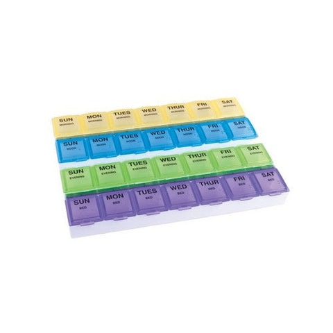 Ezy Dose, Medtime Planner Weekly 4X Day With Rounded Base Large, 1 Each Ezy Dose
