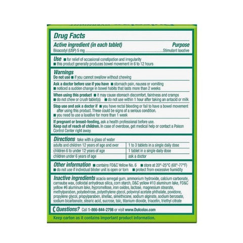 Dulcolax, Stimulant Laxative Comfort Coated Tablets, 50 Count Dulcolax