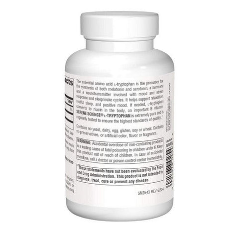 Source Naturals, Serene Science Label L-Tryptophan, 500mg, 120 Caps Source Naturals