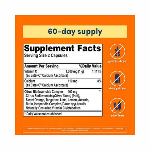 American Health, Ester-C with Citrus Bioflavonoids, 500 Mg, 120 Caps American Health