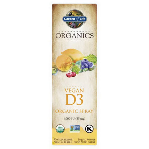 Organics Vegan D3 Spray 2 Oz by Garden of Life