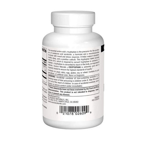 Source Naturals, L-Tryptophan with Vitamin B-6, 1000 mg, 60 Tabs Source Naturals