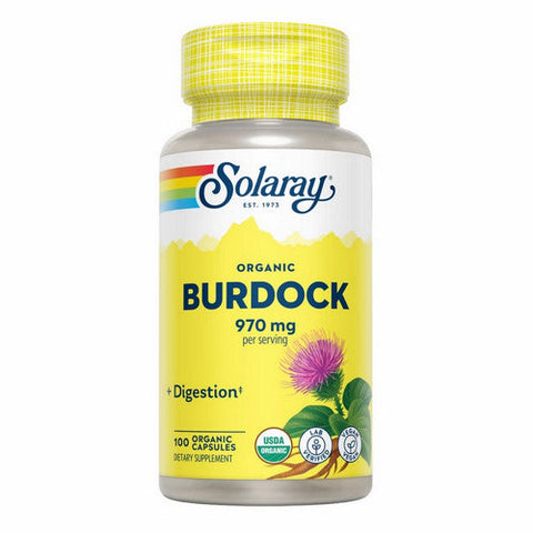 Solaray, Organic Burdock, 100 Caps Solaray