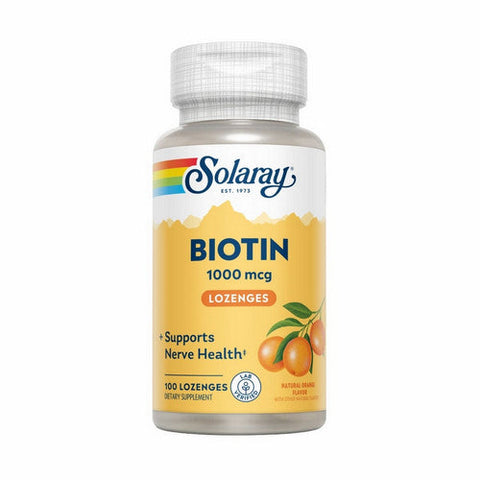 Solaray, Biotin, 1,000 mcg, Orange 100 Lozenges Solaray