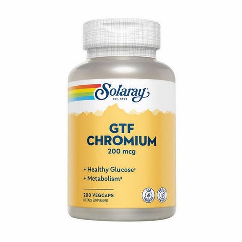 Solaray, GTF Chromium, 200 Mcg, 200 veg Caps Solaray