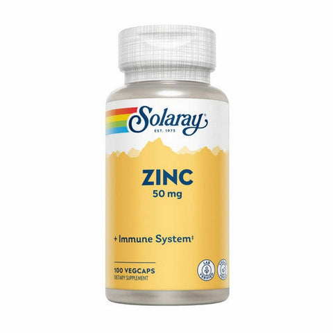 Solaray, Zinc, 50 Mg, 100 Veg Caps Solaray