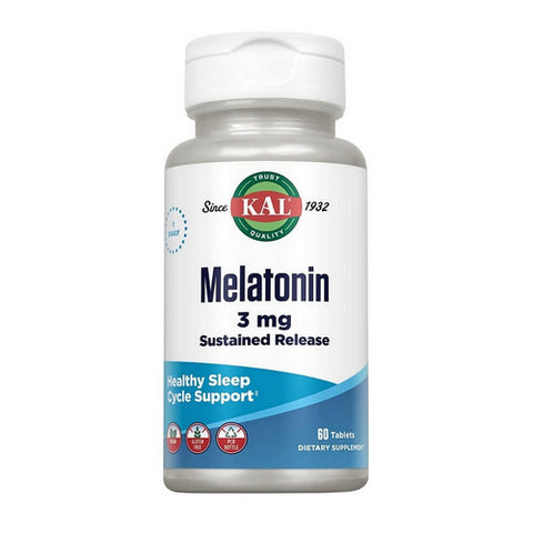 Kal, Melatonin SR, 3 mg, 60 Tabs Kal