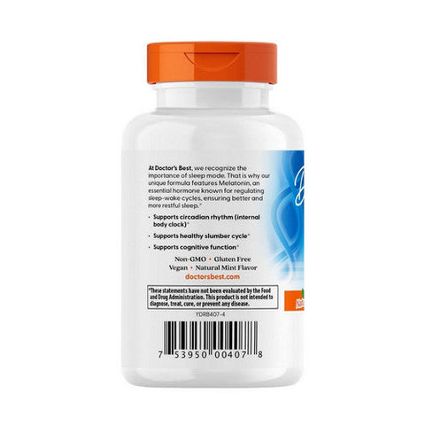 Doctors Best, Melatonin Natural Mint, 5 mg, 120 Chewable Tablets Doctors Best