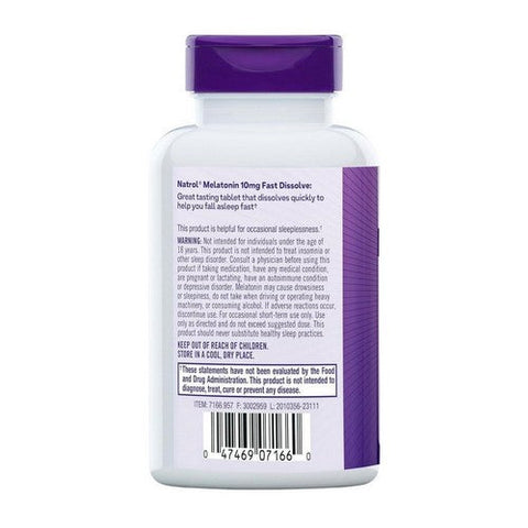 Natrol, Fast Dissolve Melatonin Citrus Punch, 10 Mg, 60 Tabs Natrol