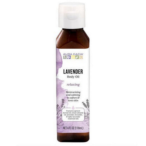 Aura Cacia, Aromatherapy Body Oil Relaxing Lavender, 4 Oz Aura Cacia