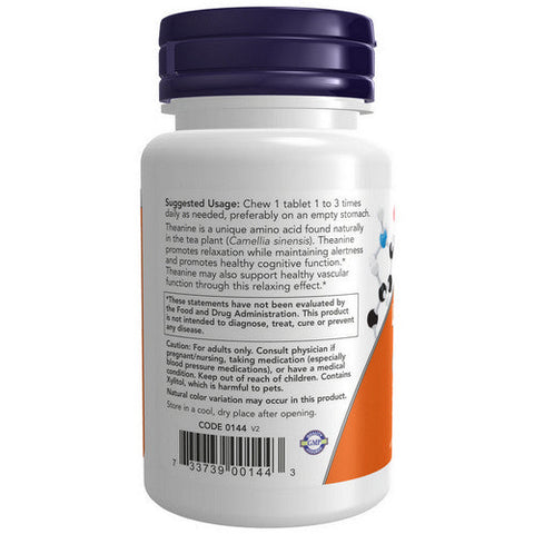 Now Foods, L-Theanine, 100 mg, 90 Veg Caps Now Foods