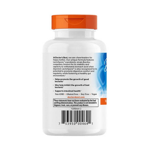 Doctors Best, Digestive Health Probiotic With LactoSpore, 2 Billion CFUS, 60 Veggie Caps Doctors Best