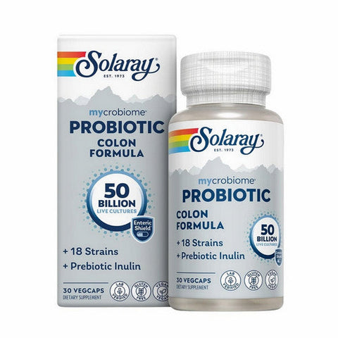 Solaray, Mycrobiome Probiotic Colon Formula, 30 Veg Caps Solaray