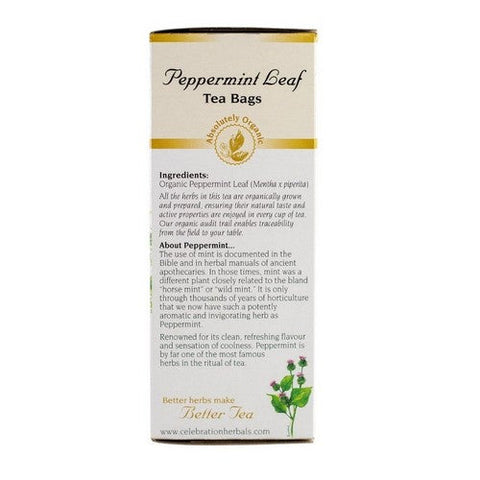 Celebration Herbals, Organic Peppermint Leaf Tea, 24 Bags Celebration Herbals