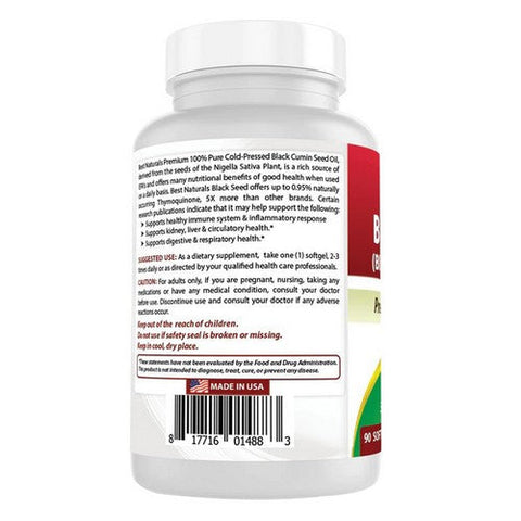 Best Naturals, Black Seed Oil, 90 Softgels Best Naturals