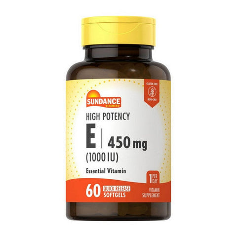 Sundance, High Potency Vitamin E, 450 Mg, 60 Caps
