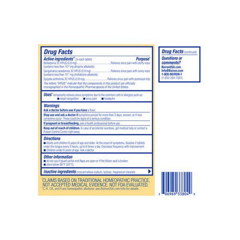 Boiron, Sinus Calm Sinus Relief, 0, 60 Tabs Boiron