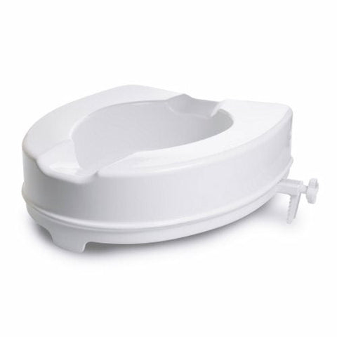 McKesson, Raised Toilet Seat McKesson 4 Inch Height White 400 lbs. Weight Capacity, Count of 1 McKesson