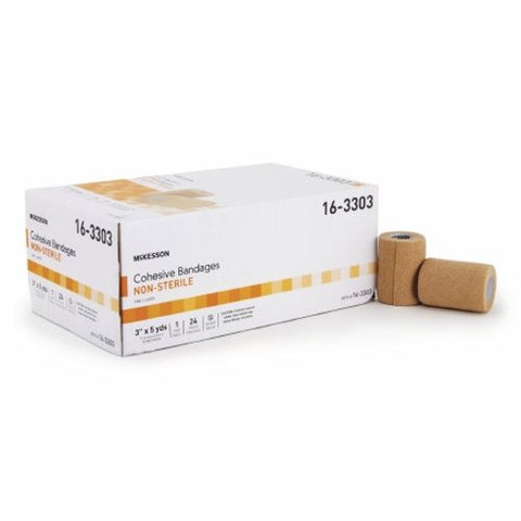 McKesson, Cohesive Bandage 3 Inch X 5 Yard Self-Adherent Closure Tan 16-53313, Case Of 24 McKesson
