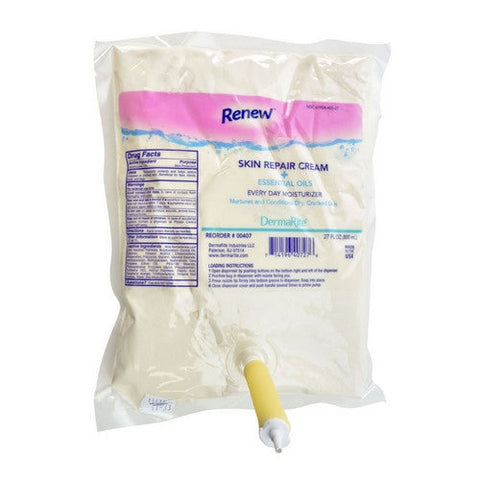 DermaRite, Hand and Body Moisturizer Renew 800 mL Dispenser Refill Bag Scented Cream, Count of 12 DermaRite