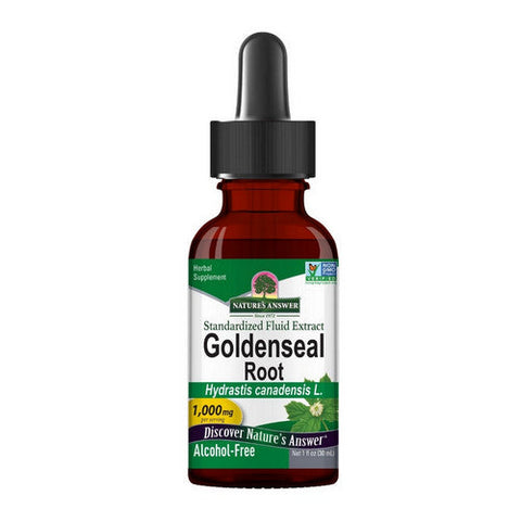 Nature's Answer, Goldenseal Root Standardized Fluid Extract Alcohol-Free, 1000 Mg, 1 Oz Nature's Answer