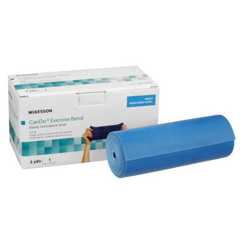McKesson, Exercise Band Blue 5 Inch X 6 Yard Heavy Resistance 169-5214, 5 Inch x 6 Yard McKesson