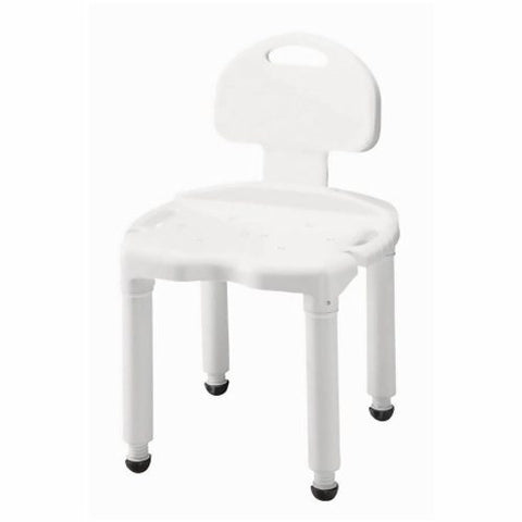 Carex, Shower Bench Carex  Without Arms Plastic Frame With Backrest 16 to 21 Inch Height, Count of 1 Carex