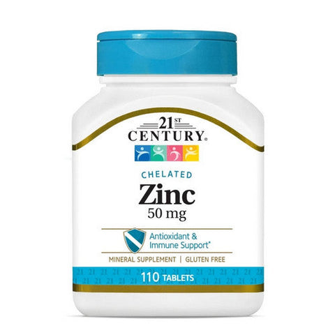 21st Century, Chelated Zinc, 50 Mg, 110 Tabs 21st Century