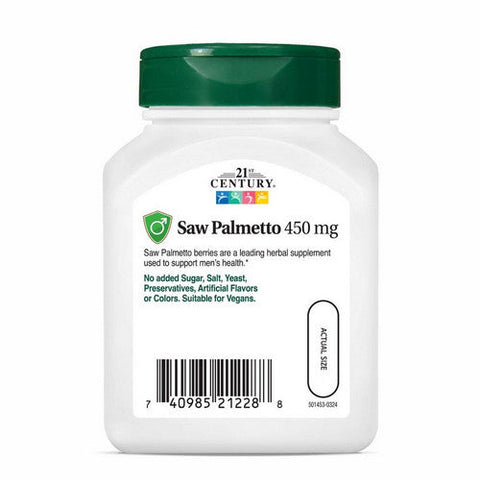 21st Century, Saw Palmetto, 450 Mg, 60 Veg Caps 21st Century
