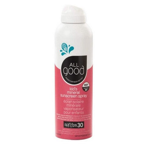 All Good, Kid's Sunscreen Spray SPF 30, 6 Oz All Good
