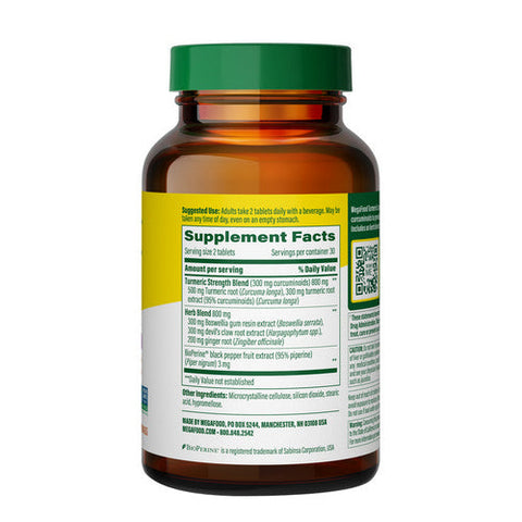 MegaFood, Turmeric Strength for Joint, 60 Tabs MegaFood