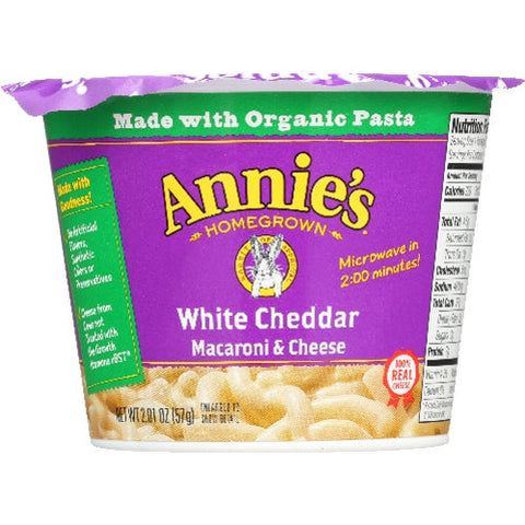 Annie's Homegrown, White Cheddar Microwavable Mac And Cheese Cup, 2.01 Oz(Case Of 12) Annie's Homegrown
