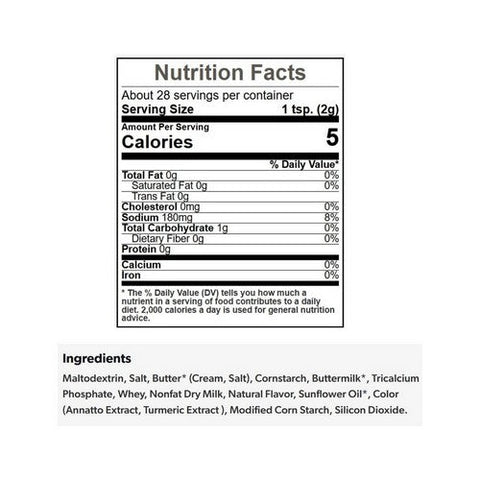 Molly Mcbutter, Sprinkles Butter Flavor, 2 Oz(Case Of 12) Molly Mcbutter