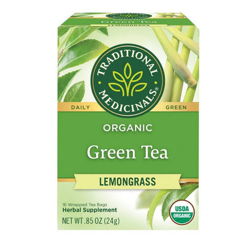 Traditional Medicinals, Organic Green Tea Lemongrass, 16 Bags Traditional Medicinals