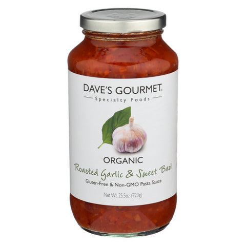 Organi C Roasted Garlic And Sweet Basil Pasta Sauce Case of 6 X 25.5 Oz by Daves Gourmet