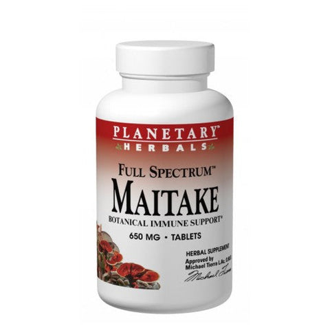 Planetary Herbals, Full Spectrum Maitake Mushroom, 600 MG, 60 Tabs Planetary Herbals