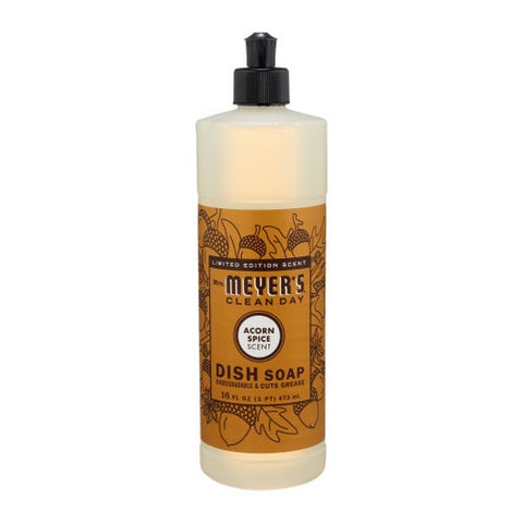 Mrs. Meyer's, Liquid Dish Soap Acorn Spice Scent, 16 Oz (Case of 6) Mrs. Meyer's