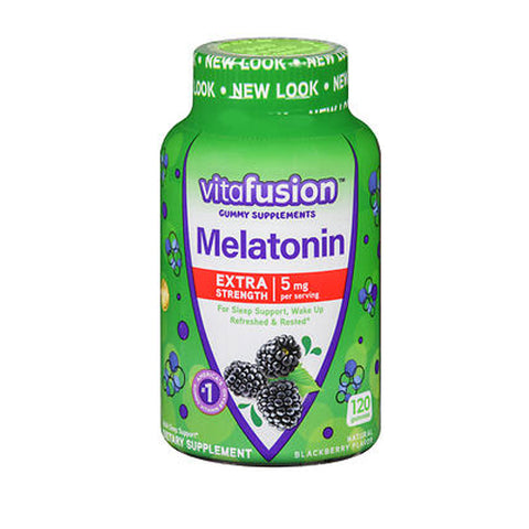 Vitafusion, Melatonin Extra Strength Gummy Natural Blackberry, 5 Mg, 120 Gummies Vitafusion
