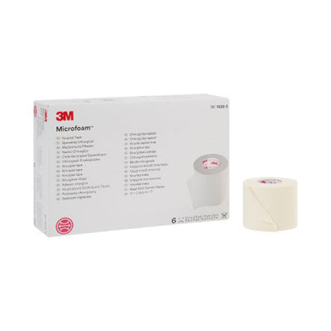 3M, Microfoam Foam / Acrylic Adhesive Medical Tape 2 Inch x 5-1/2 Yard White, Box Of 6 3M
