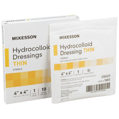 McKesson, Hydrocolloid Dressing 4 x 4 Inch, Box Of 10 McKesson