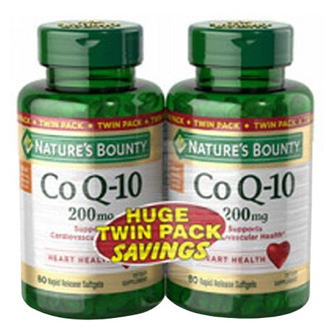Nature's Bounty, Co Q-10 Twin Pack, 200 Mg, 80 + 80 Softgels Nature's Bounty