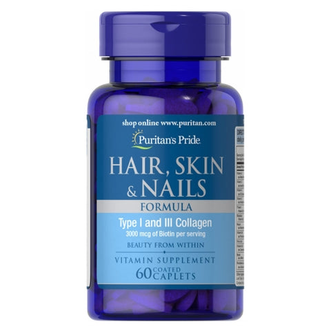Hair, Skin & Nails Formula 60 Caplets by Puritan's Pride