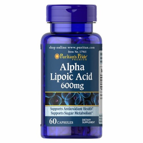 Puritan's Pride, Alpha Lipoic Acid, 600 mg, 60 Capsules Puritan's Pride