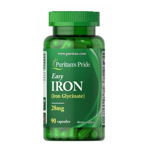 Puritan's Pride, Easy Iron (Glycinate), 28 mg, 90 Capsules Puritan's Pride