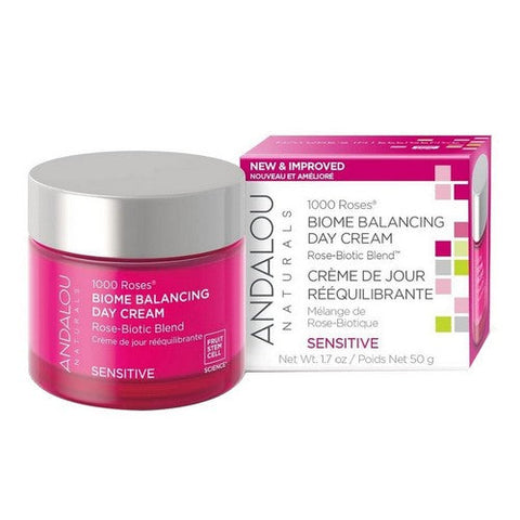 Andalou Naturals, 1000 Roses Biome Balancing Day Cream Sensitive, 1.7 Oz Andalou Naturals