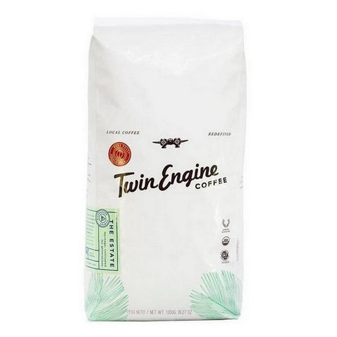 Twin Engine Coffee, Organic Estate Dark Whole Bean Coffee, 2.2 lb Twin Engine Coffee