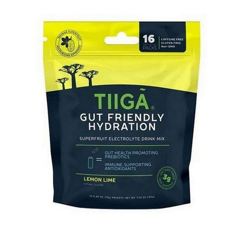 Gut Friendly Hydration Lemon Lime 16 Count by Tiiga