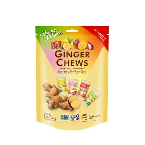 Prince Of Peace, Ginger Chews Assorted, 8 Oz Prince Of Peace